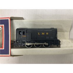 Various makers ‘00’ gauge - four locomotives comprising Mainline Railways ref.37060 Rebuilt Scot Class ‘Royal Scot’ 4-6-0 no.6100 in LMS crimson; Airfix Royal Scot Class ‘Royal Scots Fusiliers’ 4-6-0 no.6103 in LMS black and Class 4F Fowler 0-6-0 no.4454 in LMS black; Lima Class 08 Diesel 0-6-0 Shunting no.7120 in LMS black; all in original boxes (4)