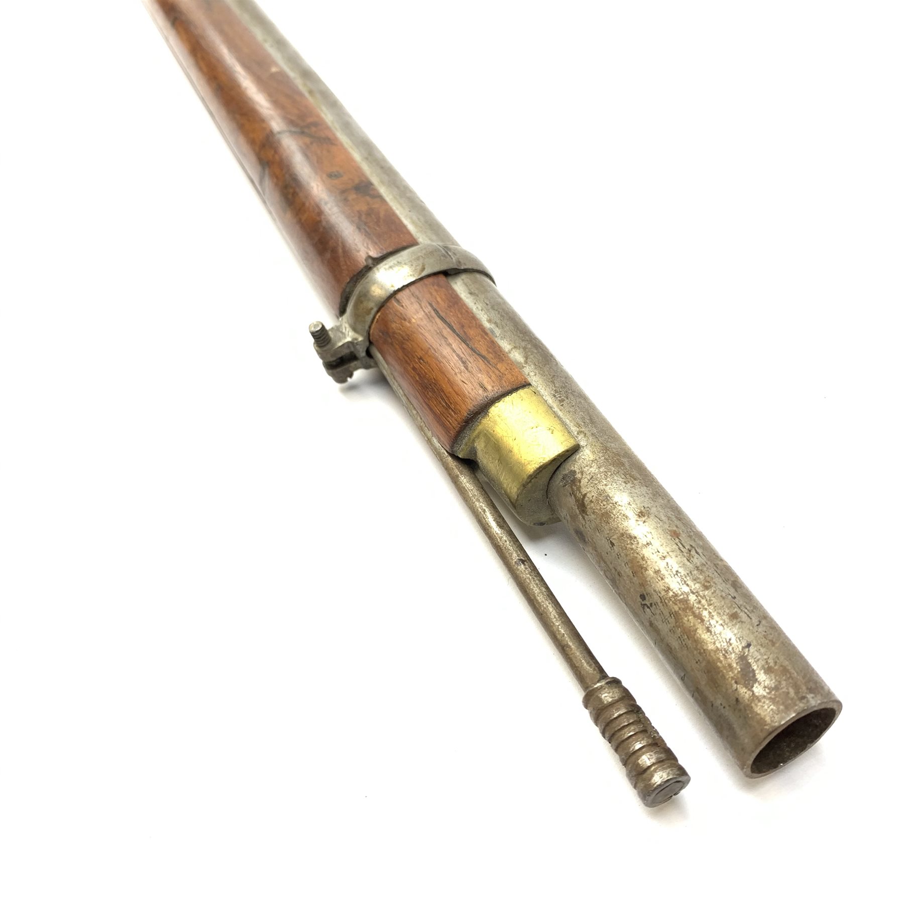 Indian style Enfield type smooth bore muzzle loading percussion cap