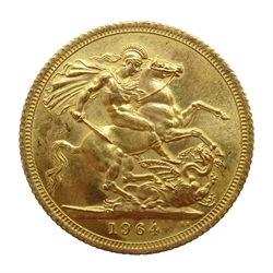  1964 gold full sovereign   