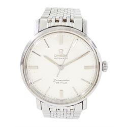 Omega Seamaster De Ville gentleman's stainless steel, automatic wristwatch, silvered dial ...
