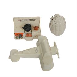 Scarborough Crested Ware including, tanks, a grenade, plane, canon, Scarborough castle, lobster pot, camera etc   