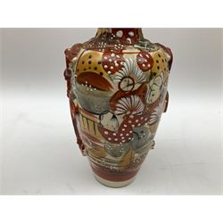 Collection of mostly Oriental ceramics, to include three 20th century Japanese Satsuma vases, two Japanese Imari plates, etc. 