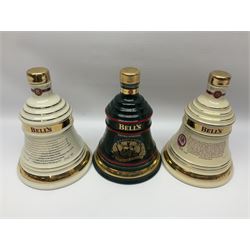 Bells, Scotch whisky, in eight Wade ceramic decanters, to include Christmas 2002, Christmas 1990, Christmas 1994 etc, all 70cl, 40% vol  