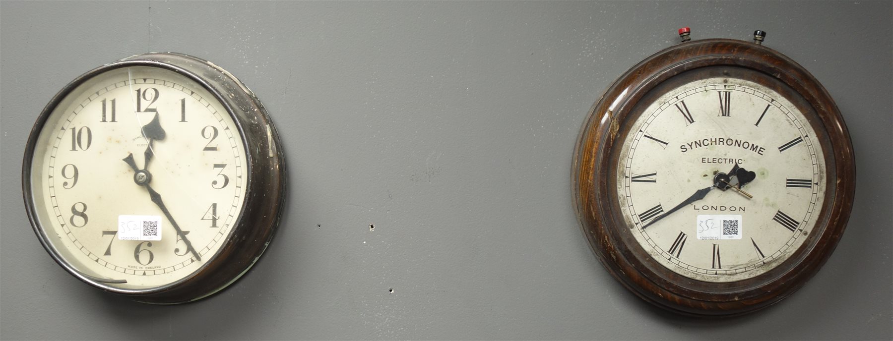 Electric' circular electric slave clock, 'Synchronome