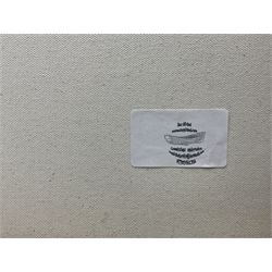 Sue Nichol (Northern British Contemporary): Low Tide at Staithes, acrylic on canvas signed and dated '07, 61cm x 92cm (unframed)