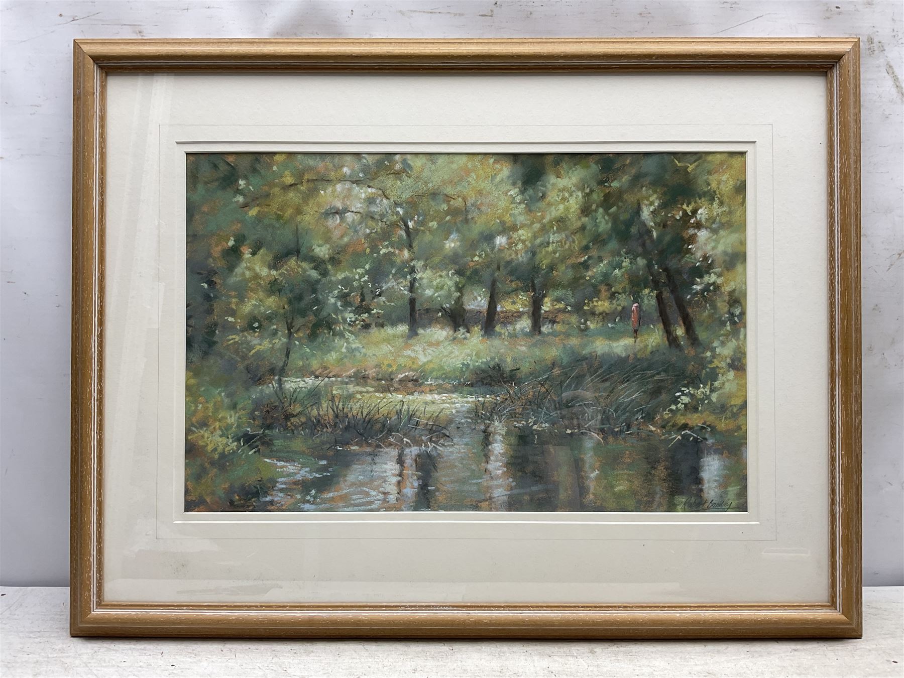 Robert Brindley (Northern British 1949-): 'Reflections', pastel signed, titled and dated '97 verso, 32cm x 50cm 