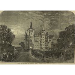 Framed Print: Arrival of the Prince and Princess of Wales at Dunrobin Castle, Sutherland. Scotland, 1866. 