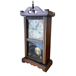 20th century- 31-day spring driven mantle/wall clock striking the hours on a gong.