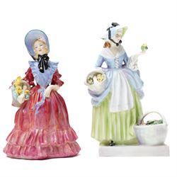 Four Royal Doulton figures, comprising Lady April HN1598, Springflowers HN1807, Suzette and Lady Betty HN1577 (4)