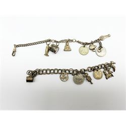 Great British and World stamps including two Queen Victoria penny black stamps, both with black MX cancels, King George V seahorse stamp,  World stamps including Austria, Belgium, Cyprus, Finland, France, Gibraltar, Italy, Hong Kong etc, in two albums and loose and a small number of mixed coins