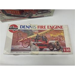 Seven scale model assembly kits to include Airfix, Heller, Italeri etc in one box