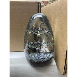 Caithness glass paperweight, together with other glassware, Zampiva figures and other collectables, in three boxes 