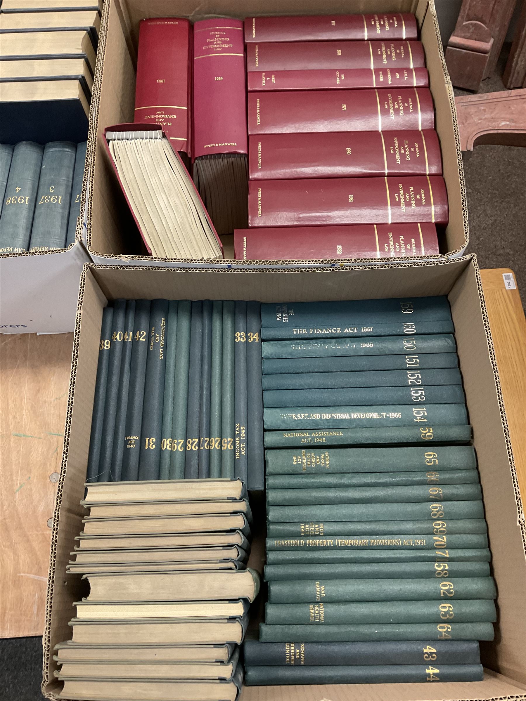 Large collection of law books, to include The All England Law Reports, Journal of Planning and Environment Law, Chambers Encyclopaedia, etc, in sixteen boxes 