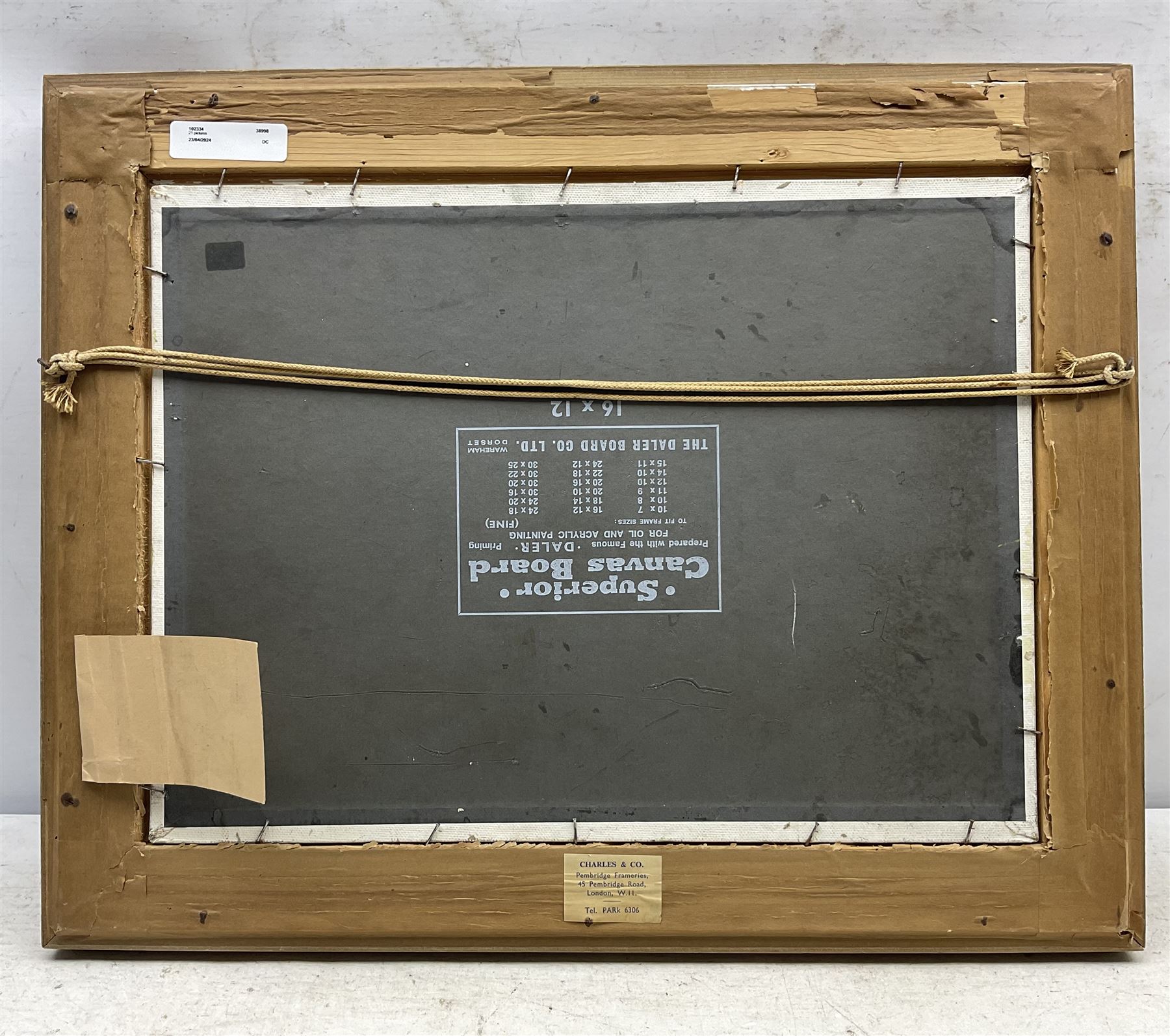 Circle of Walter John Beauvais (British 1942-1998): Houses of Parliament, oil on canvas board indistinctly signed 29cm x 39cm