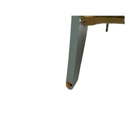 French empire style settee upholstered in 'Leighton' by Margarita Cushing floral fabric, grey painted and gilt frame