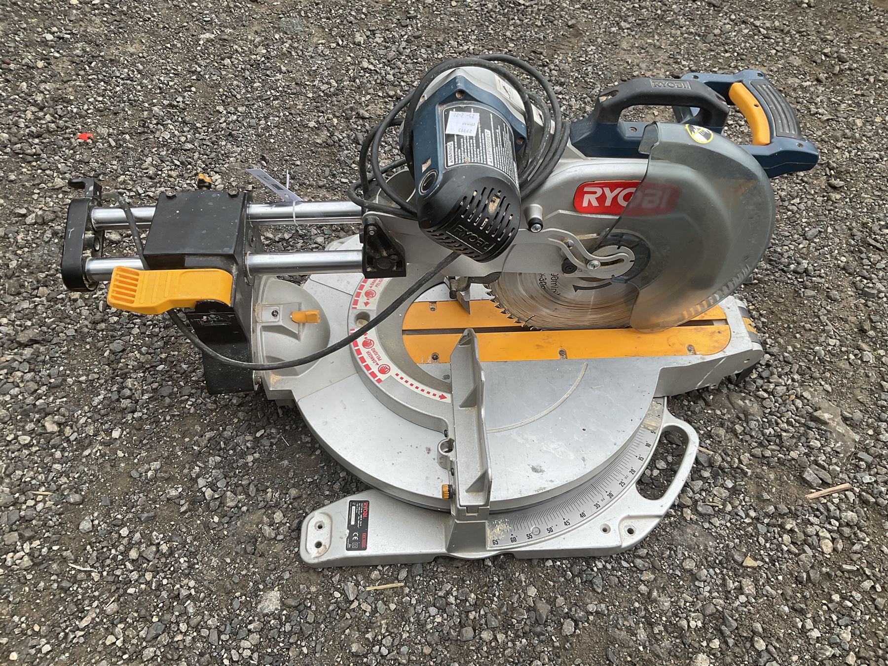 Ryobi 110V chop saw with transformer - THIS LOT IS TO BE COLLECTED BY APPOINTMENT FROM DUGGLEBY STORAGE, GREAT HILL, EASTFIELD, SCARBOROUGH, YO11 3TX
