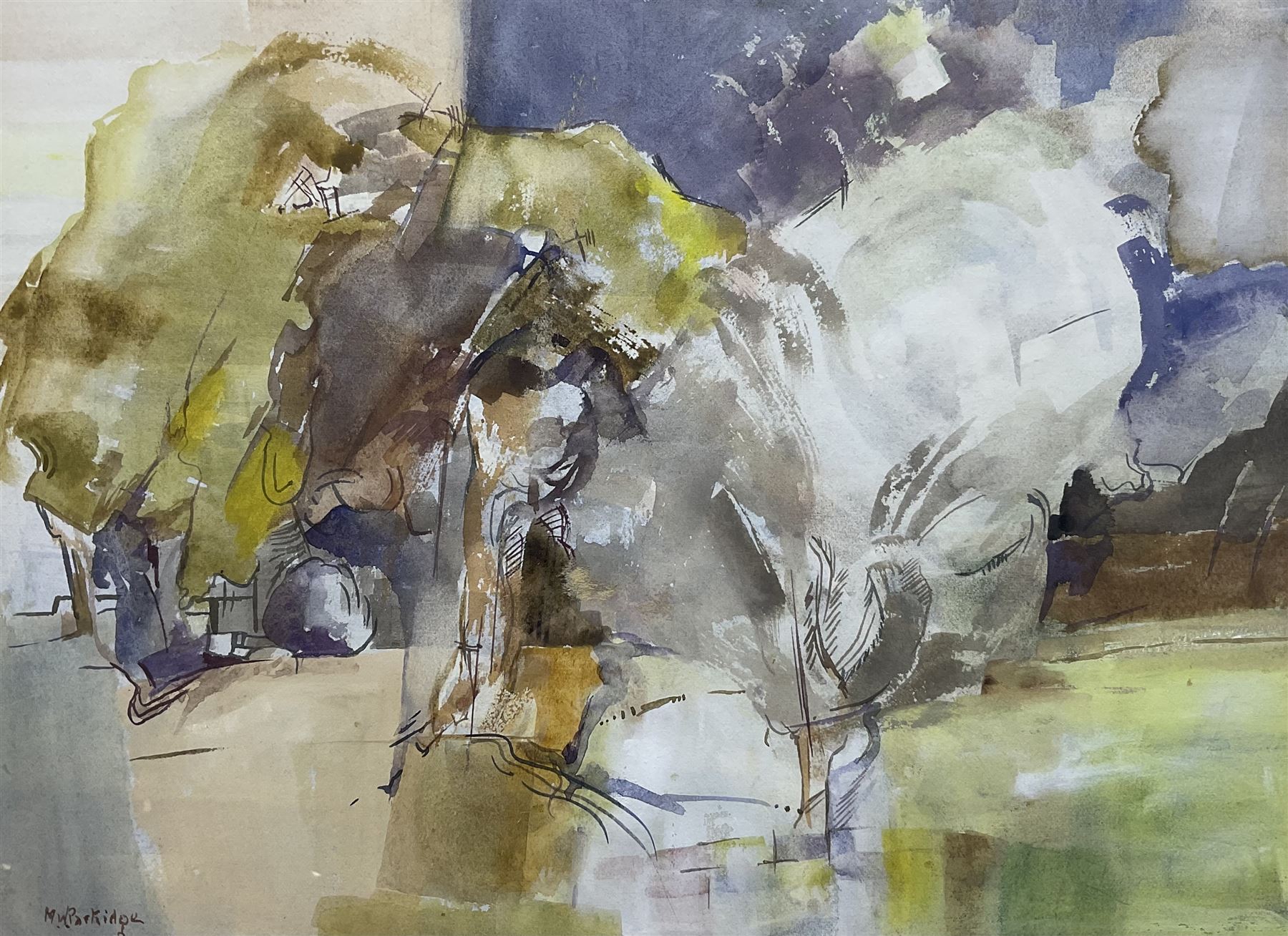Maurice William Partridge (British 1913-1973): 'Landscape 4', watercolour signed, titled verso 28cm x 38cm 