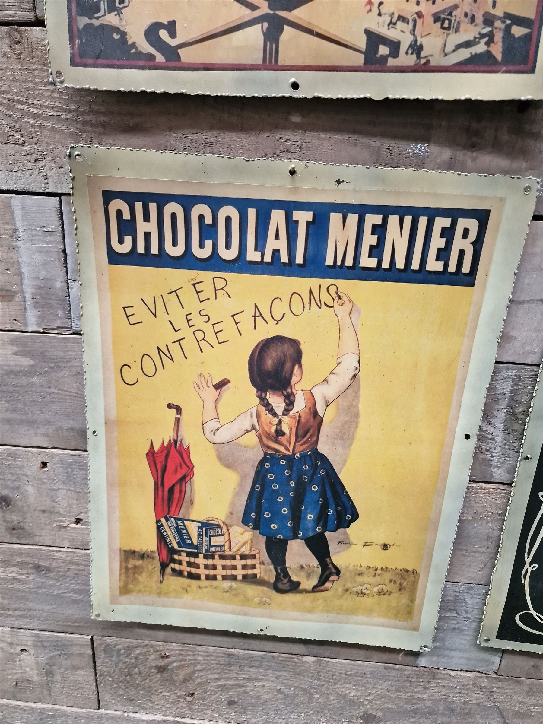 Set of six metal vintage style signs - THIS LOT IS TO BE COLLECTED BY APPOINTMENT FROM DUGGLEBY STORAGE, GREAT HILL, EASTFIELD, SCARBOROUGH, YO11 3TX