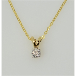 Diamond drop pendant necklace stamped 375