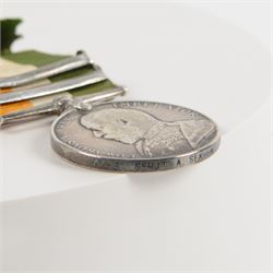 Boer War/ WWI medal group for W. A. Sexton 18th Hussars Sargent (4395)/ Major (5622); Queen's South Africa medal with Orange Free State, Transvaal and Talana clasps, King's South Africa medal with South Africa 1901, South Africa 1902 clasps 
1914 Star