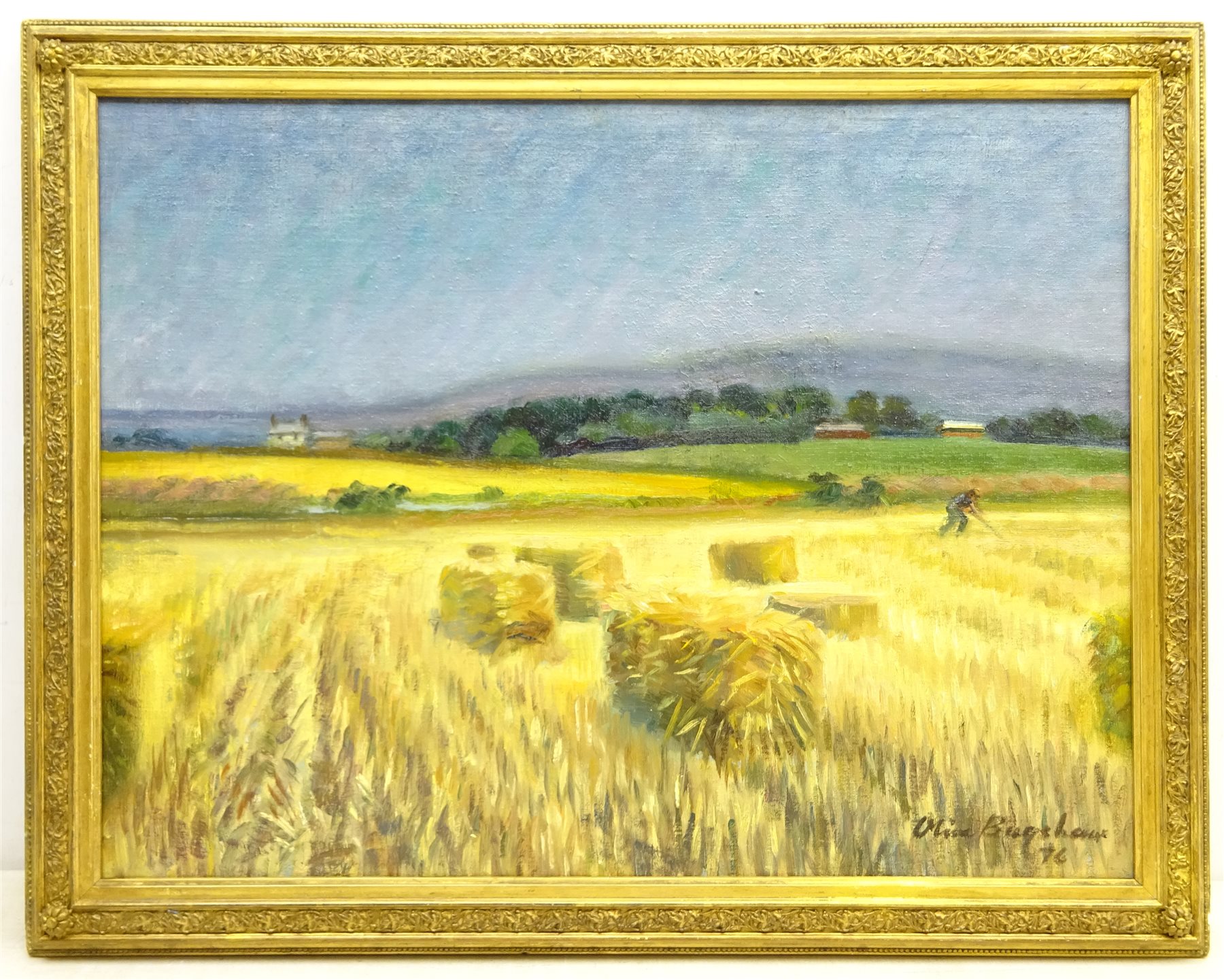 Olive Bagshaw (Northern British fl.19651978) Harvest Field and