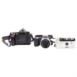 Sony NEX-5N mirrorless digital camera, serial no. 5708532, with a 0.25m/0.82ft E 3.5-5.6/18-55 OSS lens, together with a Nikon D70s camera body, Nikon AF230 and a Nikon 35-80mm lens