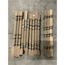 Twenty nine pitch pine staircase spindles, two types - THIS LOT IS TO BE COLLECTED BY APPOINTMENT FROM THE OLD BUFFER DEPOT, MELBOURNE PLACE, SOWERBY, THIRSK, YO7 1QY