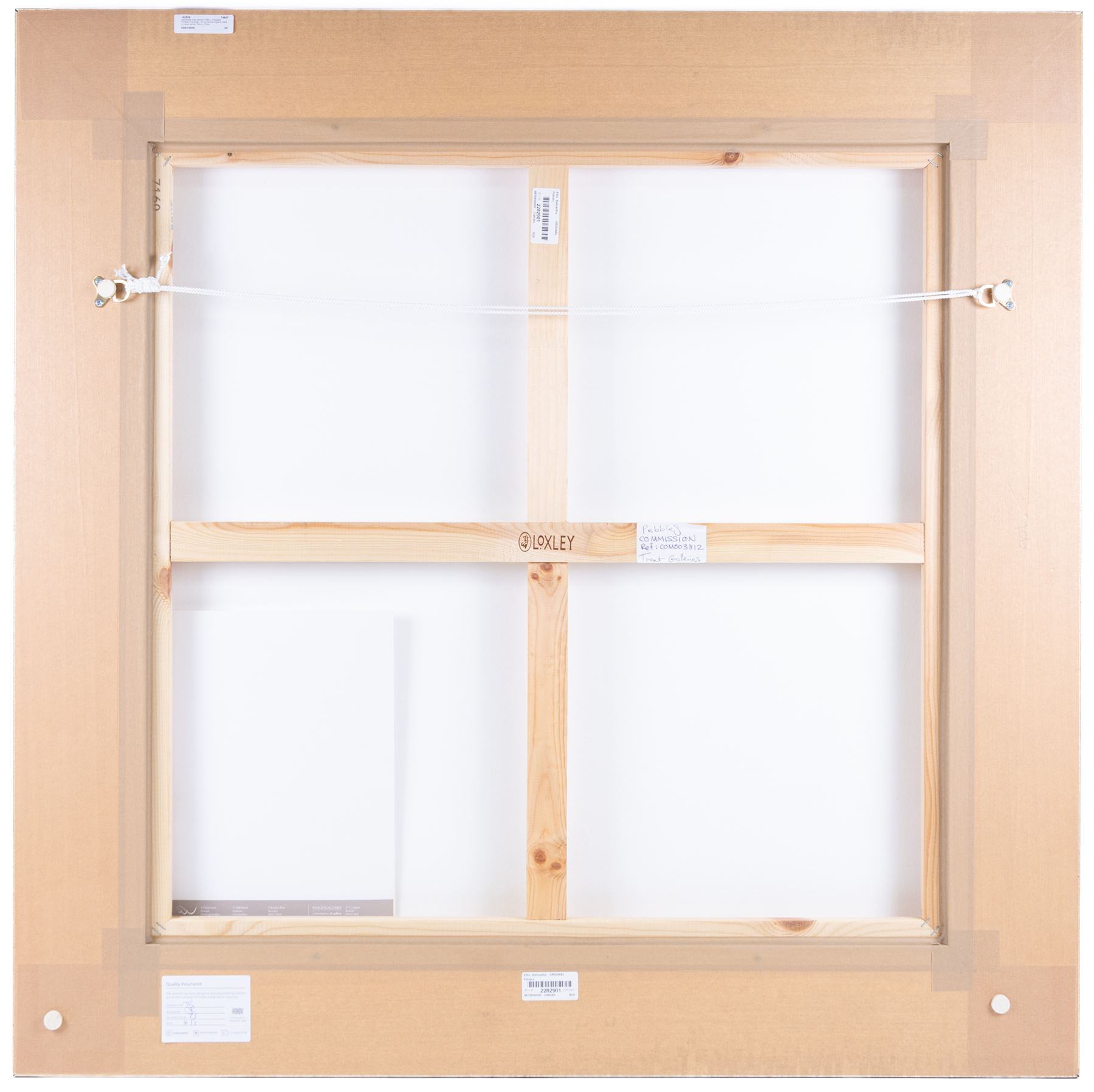 Samantha Ellis (British 1992-): 'Pebbles' Portrait of a Boxer, oil on canvas signed, titled on label verso, 76cm x 76cm 