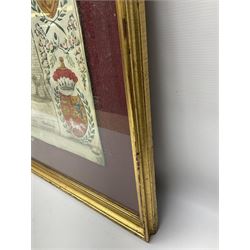 Large 18th century framed and glazed Indenture for King George III to George Rivers, Lord Rivers of Straths Saye, including frame H92.5cm L107.5cm