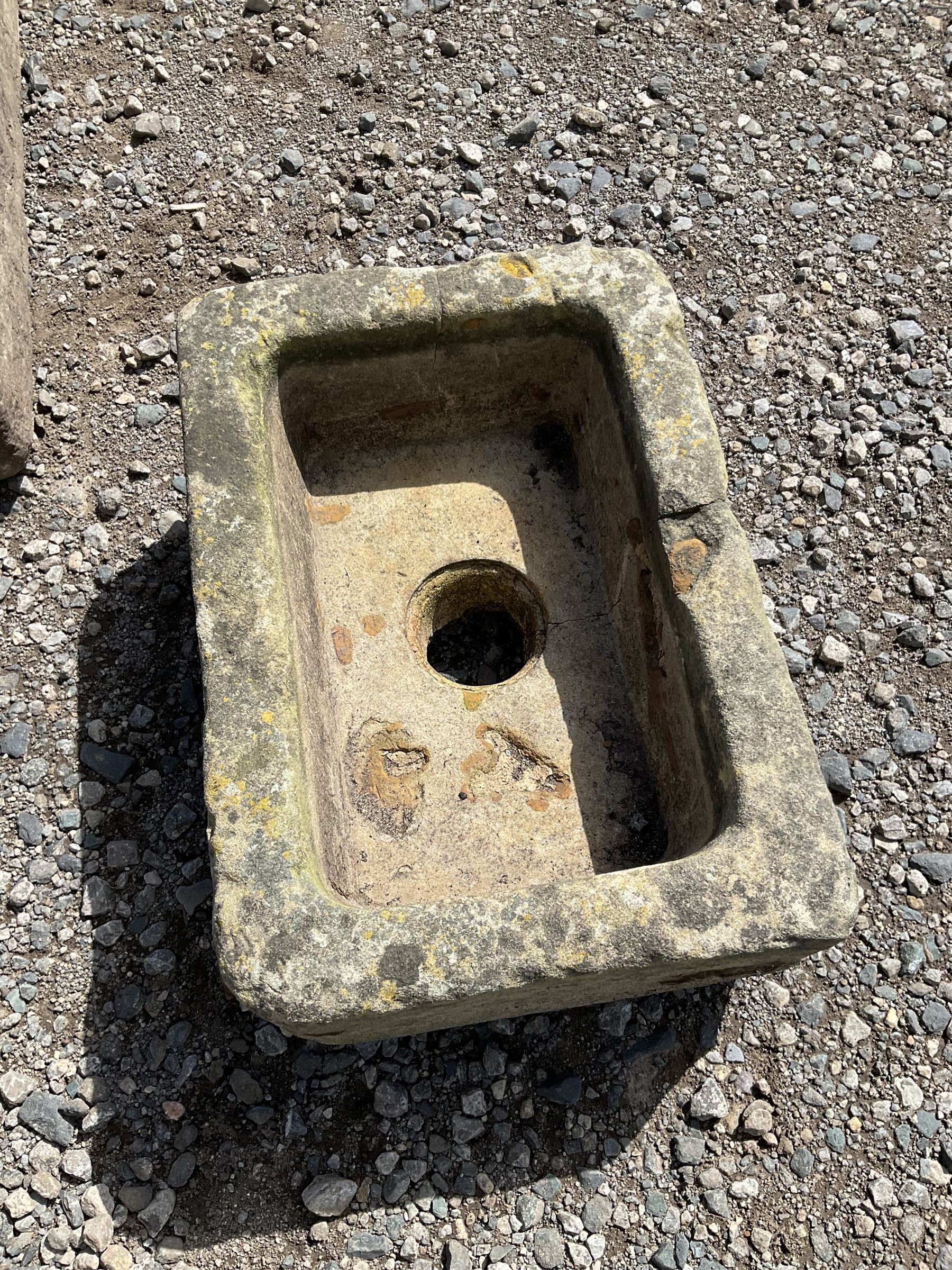 Three small shallow stone troughs various sizes  - THIS LOT IS TO BE COLLECTED BY APPOINTMENT FROM DUGGLEBY STORAGE, GREAT HILL, EASTFIELD, SCARBOROUGH, YO11 3TX