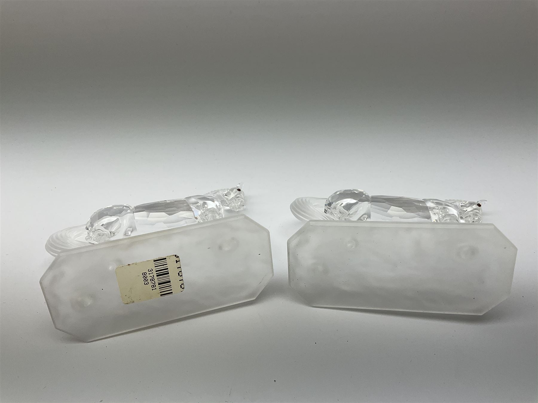 A pair of Swarovski Crystal horses H9.5cm, in original boxes