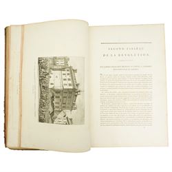 'Tableaux de la Revolution Francoise ' with forty engraved plates out of forty eight, published M Briffault de la Charprais and Madame L'Esclapart, folio, boards and calf spine