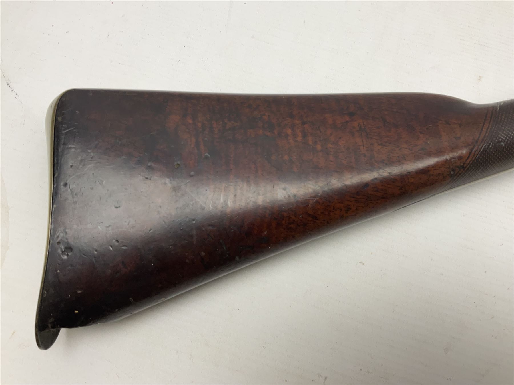 Early 19th century 20-bore flintlock converted to percussion fowling piece by Fisher, the 96.5cm(38