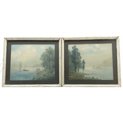 Shumin Ota (Japanese 1884-1950): Wasen in the Mist, pair watercolours signed 23cm x 28cm (2)
