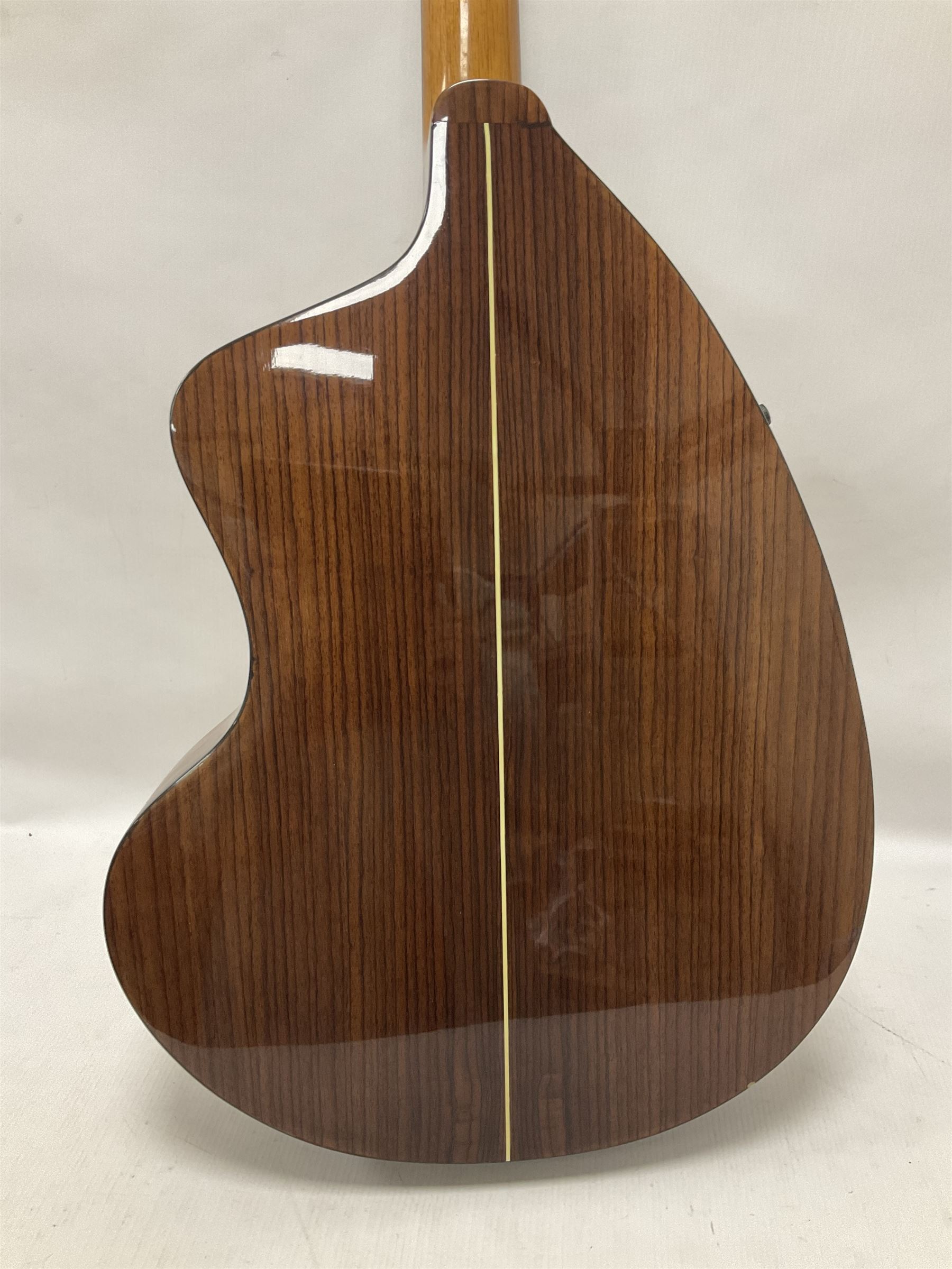 Brazilian Giannini Craviola six string acoustic guitar, with Fishman Premium Blend onboard pickup, in fitted hard case 