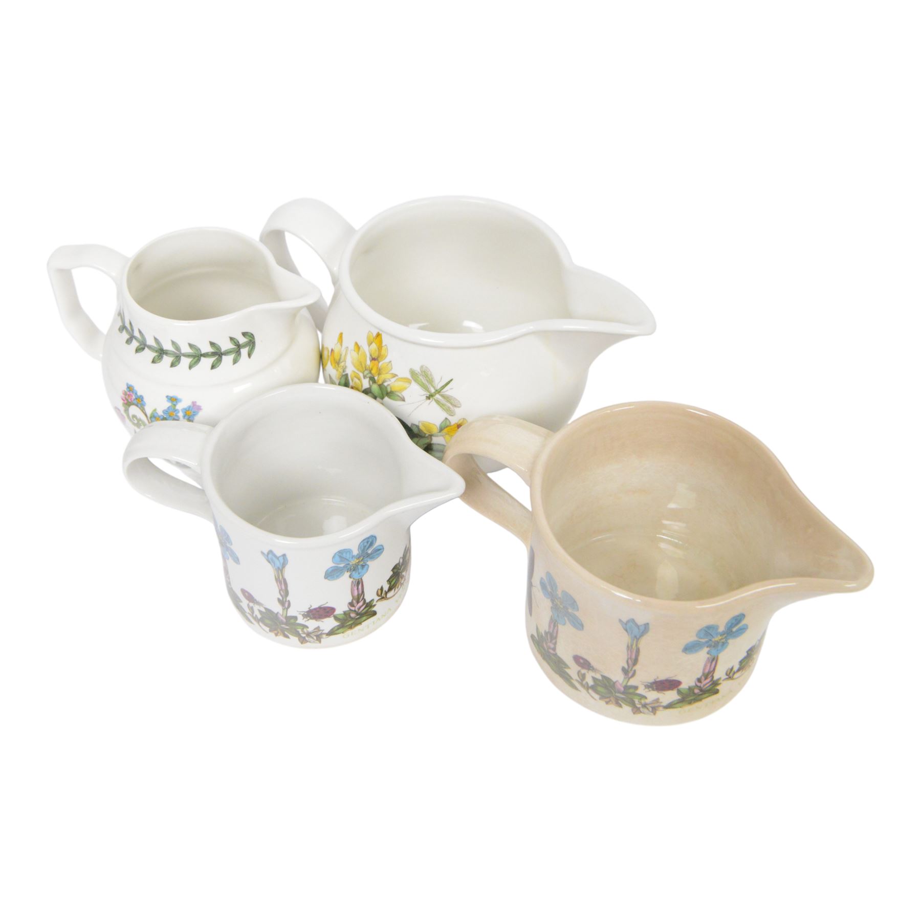 Collection of Portmeirion The Botanic Garden pattern, including five dinner plates, four side dishes, vases, planters etc 
