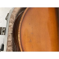 Cello by Andreas Zellar of Romania for Stentor Music Co. Ltd. with 75.5cm two-piece maple back and ribs and spruce top, bears label, L122cm overall, in hard carrying case with bow