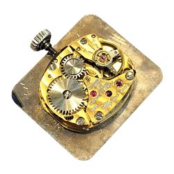 Tiffany & Co ladies 18ct white gold manual wind wristwatch, movement by Chopard, diamond and sapphire bezel, case stamped 18K with Helvetia hallmark, on 18ct white gold integral bracelet, stamped 750