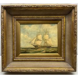 Continental School (Early 20th Century): Ship’s Portrait, oil on panel indistinctly signed 19cm x 24cm 