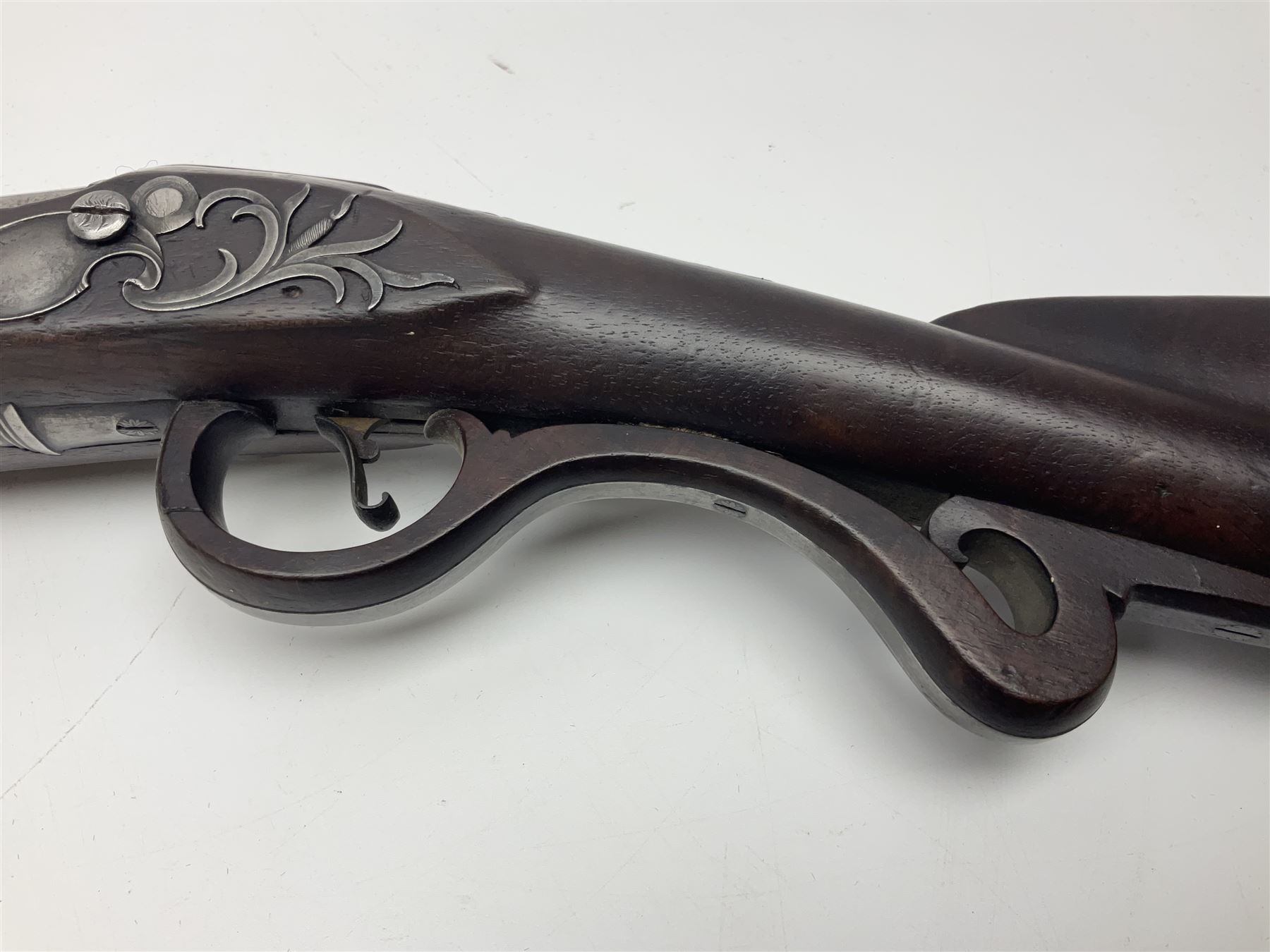 Late 18th/early 19th century 16-bore flintlock fowling piece by Jover, the 104cm(41