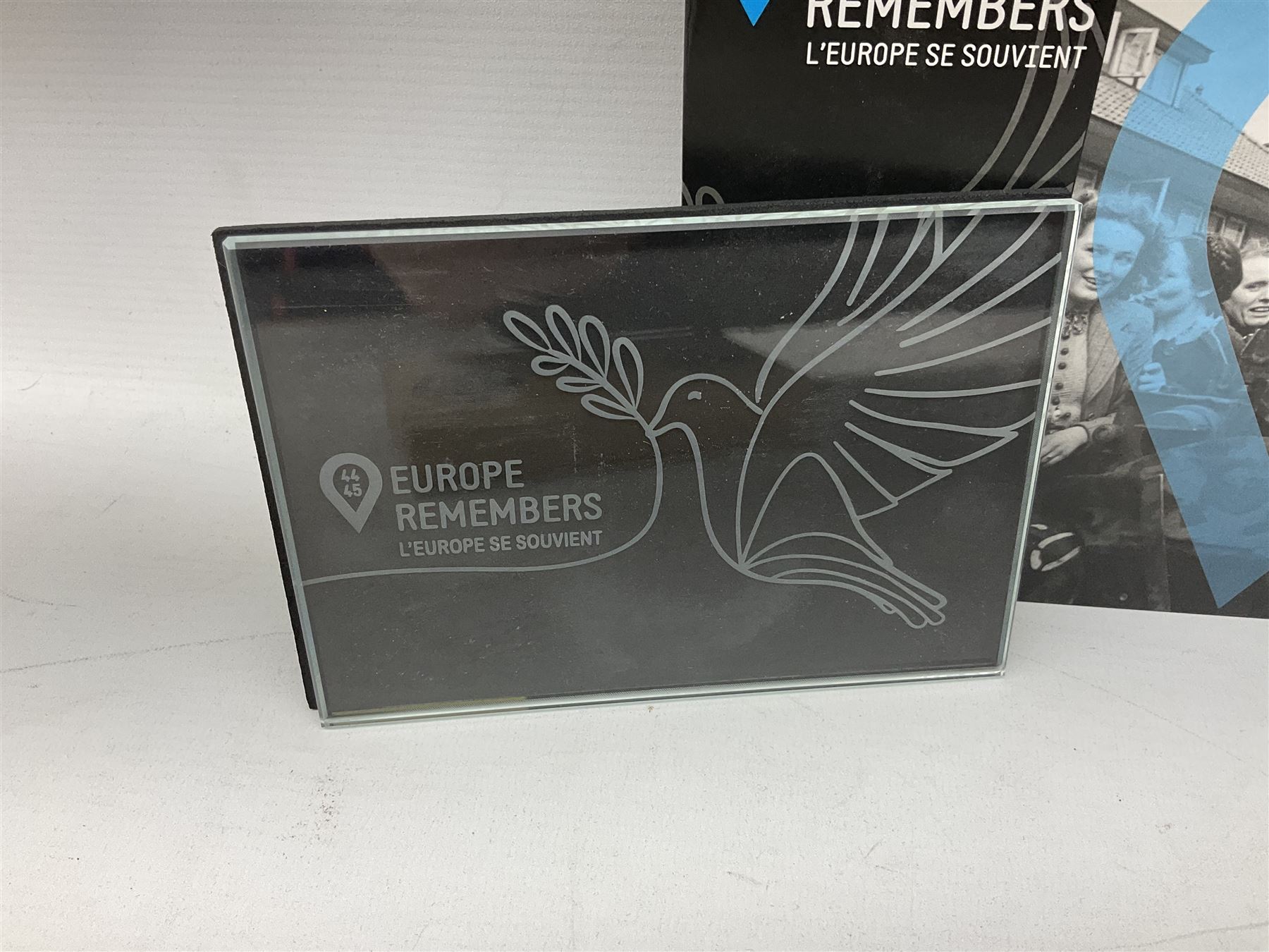 Royal Dutch Mint 'Europe Remembers' silver three coin set, comprised of Royal Canadian Mint 2020 one dollar '75th Anniversary of V-E Day', The Royal Mint 2020 one pound '75th Anniversary of VE Day' and Royal Dutch Mint 2020 five euros '75 Years of Freedom', cased with certificate
