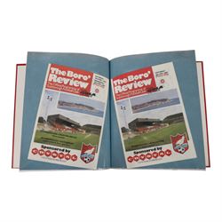 Comprehensive collection of approximately two-hundred Scarborough FC football programmes for the 1983/84, 1984/85,1985/86 and 1986/87 seasons, all filed within eight dedicated Scarborough FC red Home and Away binders 
