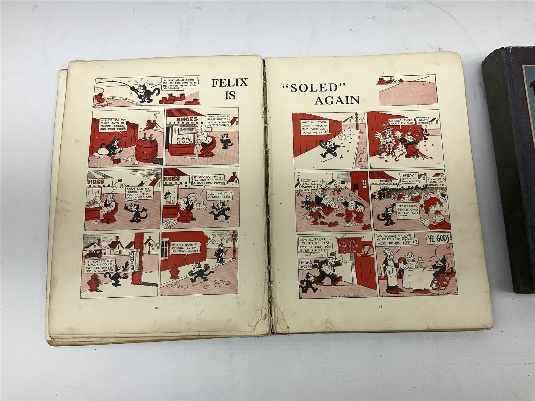 The Felix Annual 'the comic adventures of felix the film cat', The Japhet & Happy book , Hulm, Edward; Familiar Wild Flowers, with 40 coloured plates and other books