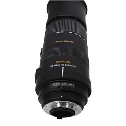 Sigma DG 150-500mm 1:5-6.3 APO HSM lens, in soft carry case