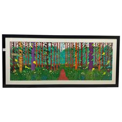 David Hockney 'Garrowby Hill' print, together with a collection of contemporary prints after Van Gogh, Lady Butler, etc