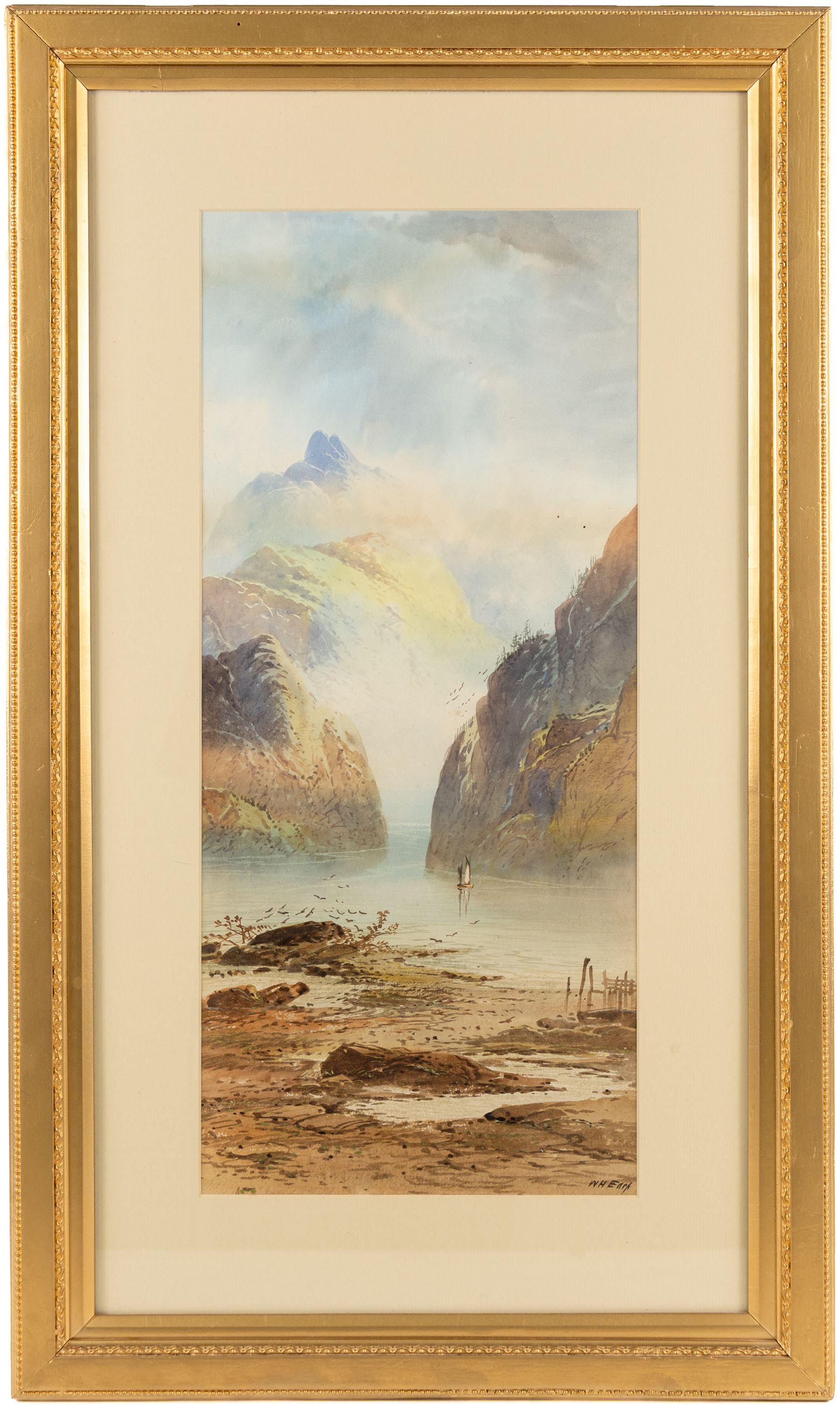 William Joseph Boyes (British 1871-1919): On the River Llugwy - North Wales, watercolour signed and dated 1902, titled verso; together with William Henry Earp (British 1831-1914): Loch Leven, watercolour signed, titled verso max 36.5cm x 34cm (2)