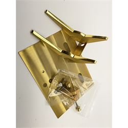 Jaeger-LeCoultre Atmos timepiece clock, in gilt brass and glass case, with wall mount, serial number - 444966