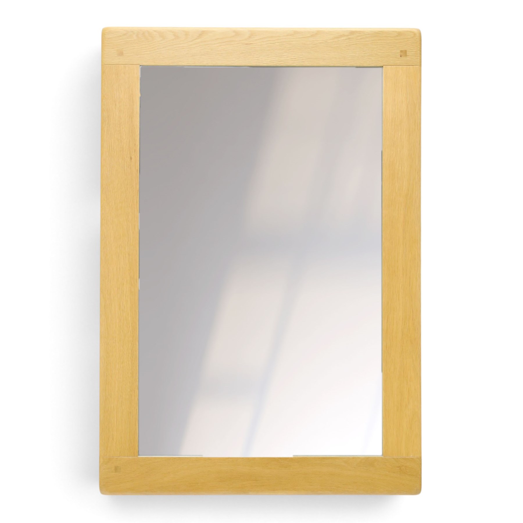 Contemporary oak mirror, rectangular frame
