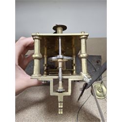 Two skeleton clock movements, tavern clock movement, and further clock movements, all for restoration 