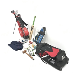 A quantity of golf clubs and other sporting items